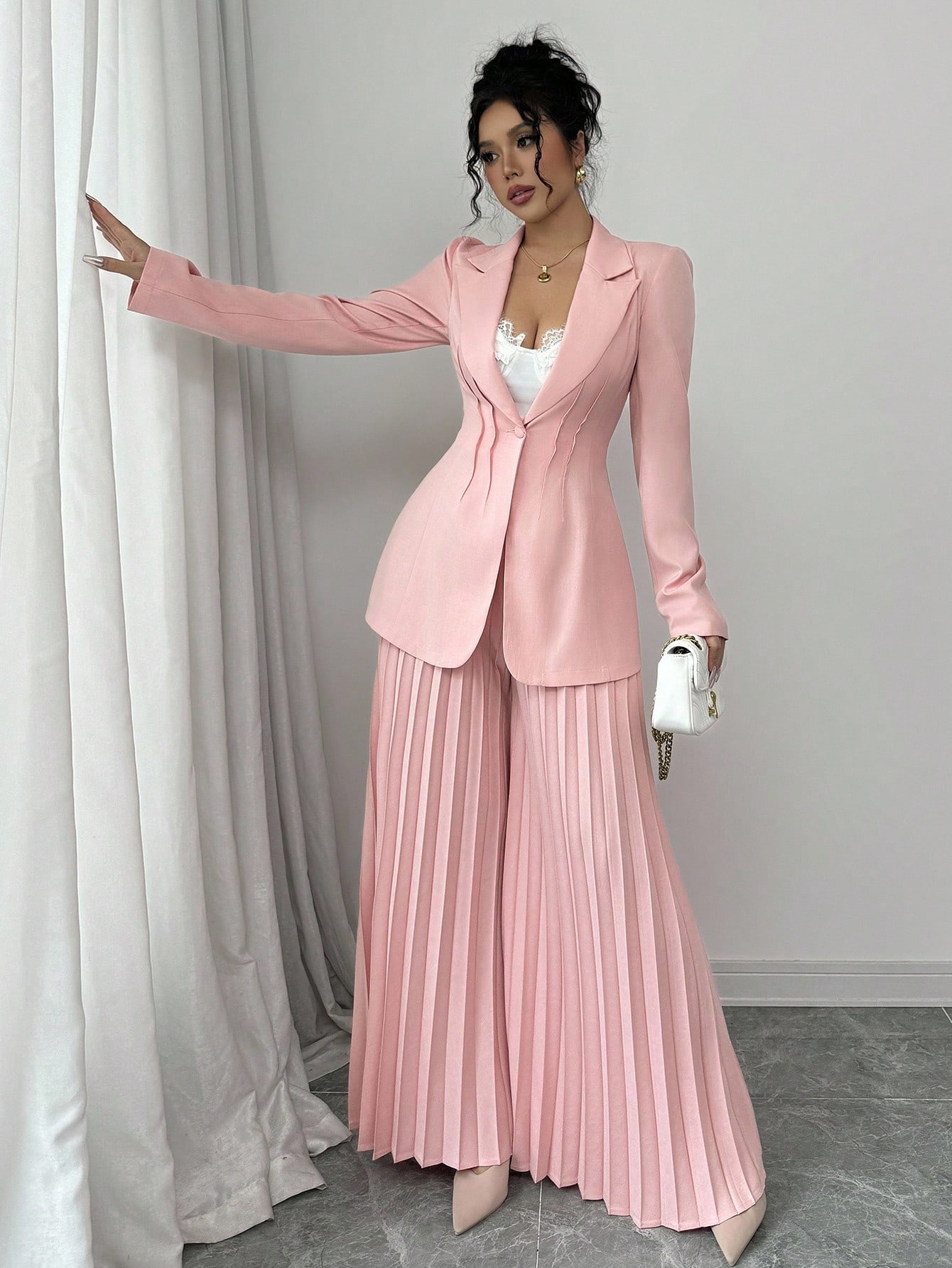 Elenzga بدلة نسائية أنيقة للأعمال مكونة من بليزر و...