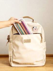 Large Capacity Clear Pencil Organizer Box - Transparent Stationery Storage For Colored Pencils, Crayons & Art Supplies - Multicolor - View 7