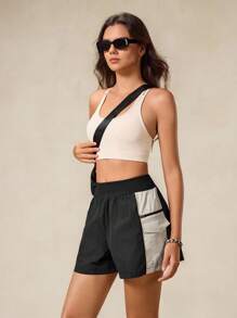 OutZeal Pantaloncini leggeri, resistenti all'acqua, in maglia con vita elastica, con tasche multiple, per escursioni e campeggio, adatti per le donne