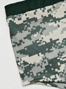 INAWLY 2pcs Women's Camouflage Print Camisole And Shorts Set - Army Green - View 4