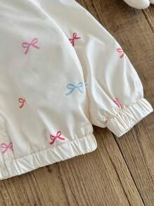 SHEIN Chaqueta ligera con capucha, para uso diario, para bebés y niñas pequeñas de 0-3 años, para primavera/verano - Multicolor - Ver 10