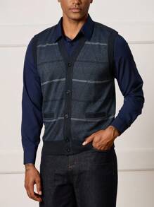 Manfinity CityGents Men's Lightweight Spring Autumn Knitted Vest