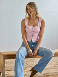 Aralina 夏/秋斯德哥尔摩乡村风格臀部修饰上衣 - 淡紫色 - 查看 1