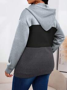 INAWLY Women's Color Block Drawstring Hooded Sweatshirt,Long Sleeve Tops Graduation,Back To School Outfits,Graduation,Teacher Outfits For Women,Back To School Fall Cloth For Women - Multicolor - View 2