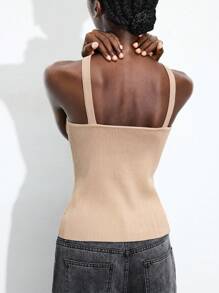 Maija 女士米色彩色亮片夏季针织上衣，百搭，优雅，时尚，派对装，合身，刺绣亮片浪漫别致法式游艇巡航基本款上衣，派对秋季 - 卡其色 - 查看 6