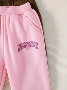 Genkimix Kids 女童2件/4件套印花卫衣裤套装，时尚休闲实用长袖套装，适合户外穿着，秋季女童运动套装，舒适女童运动套装，冬季女童运动服 - 彩色 - 查看 6