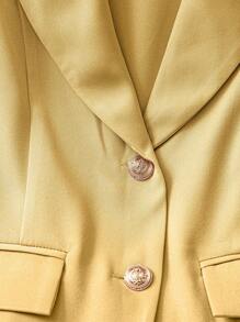 GlowEve Blazer sin mangas de alta calidad para mujer, profesional para ir al trabajo - Amarillo - Ver 3