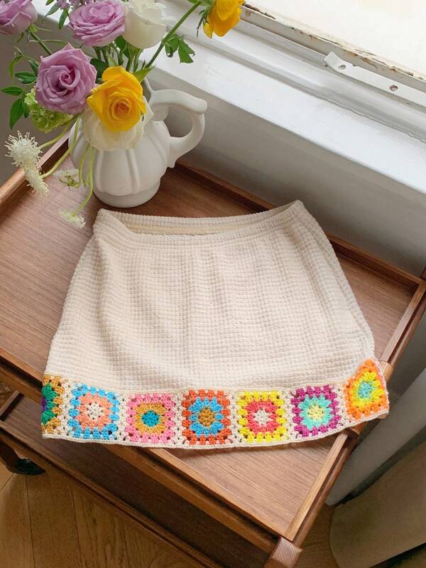 Comfortcana Women Floral Pattern Short Straight A-Line Skirt,Cowgirls Outfit For Women,Western Wear Women