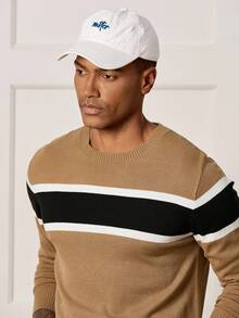 Manfinity CityGents 男士条纹圆领长袖休闲百搭毛衣 - 彩色 - 查看 1