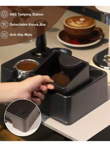 SHEIN 1 件浓缩咖啡压粉器，10 合 1 浓缩咖啡收纳盒，可拆卸浓缩咖啡敲击盒和压粉器，浓缩咖啡收纳盒，适合 51、54、58 毫米浓缩咖啡压粉器、咖啡手柄、分配器滤网浓缩咖啡配件 - 彩色 - 查看 8
