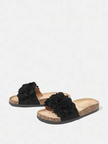 Styleloop Women's Flat Sandals, Boho Style, Retro American, Bohemian, Western, Music Festival, Party Outfit Holiday Travel Essential Boho Cowgirl Outfit - Black - View 4