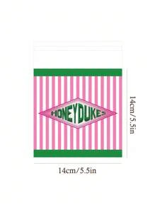 HARRY POTTER X SHEIN 100pcs Cute Letter & Striped Printed Transparent Flat Candy Bags, Cookie Packaging Bags, Wedding Party Candy, Lollipop, OPP Plastic Bags, Small Gift Bags, School Supplies, Food Bags, Food Boxes, Suitable For Candy, Chocolate, Cookies, , , Honey Dukes, Magic