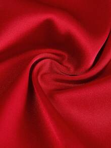 SHEIN MOD Women's Burgundy Wrap-Around Tie-Up Bow Batwing Sleeve Blouse,Women Shirts,Glittery Blouse,Red Satin Wrap Top,New Years Top - Burgundy - View 5