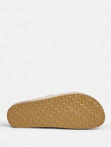 Fashionable Women's Adjustable Buckle Flat Slide Sandals - Beige - View 5