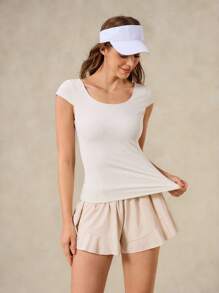 OutZeal Women Cool Touch Buttery Soft Slim-Fit Short Sleeve Sports Tee Tight T-Shirt Workout Tennis Gym Fall