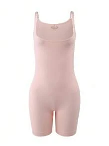 Wedaily 3pcs Women Plus Size Seamless Casual Comfortable Chest Support Waist & Leg Shaping Bodysuit - Multicolor - View 5