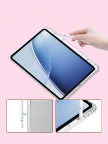 TOM & JERRY X SHEIN 1pc Cute And Creative Cartoon Collaboration, High-End Texture, Simple, Fully Transparent, Shockproof And Fashionable Pad Case. Halloween And Christmas Gift, Compatible With IPad/