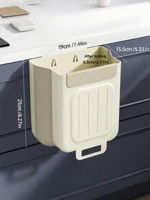 SHEIN Large Capacity Kitchen Folding Garbage Bin Cabinet Hanging Garbage Storage Bin Thickened Material And Large Diameter Design Portable Household Kitchen/Desktop Artifact - Multicolor - View 4