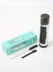 全新双室手动香草研磨机优质重型紧凑便携式锌合金粉碎机适用于香草香料植物药材防锈防滑手柄 - 彩色 - 查看 7