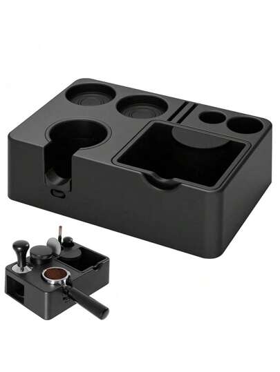 SHEIN 1 pieza Estación de apisonado de expreso, 10 en 1 Espressorr, Caja de golpeo y estación de prensado de espressos desmontable, caja de café de expressor que se ajusta a 51, 54, 58mm Espresionista, Portafiltro, Accesorios de pantalla de disco distribuidora de Espreso