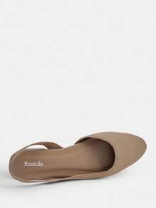 Ressula Women's Fashionable Minimalist Flat Sandals, Summer - Apricot - View 5
