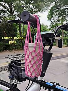 1 Hand-Woven Mesh Bag, Reusable Beverage Carrier, Coffee Cup Stand, Beverage Handbag, Decorative Mesh Bag - Multicolor - View 16