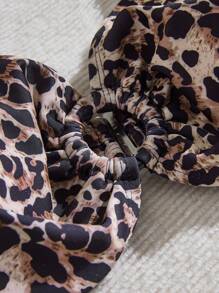 SHEIN VCAY CURVE Plus Size Bikini Set, Bandeau Top With Triangle Bottoms, Fashionable For Summer Swim Suits For Women Women Bikini Sets Bathing Suits Women Set Bathing Suits For Women Leopard Print Bikini Summer Women Bikini Sets