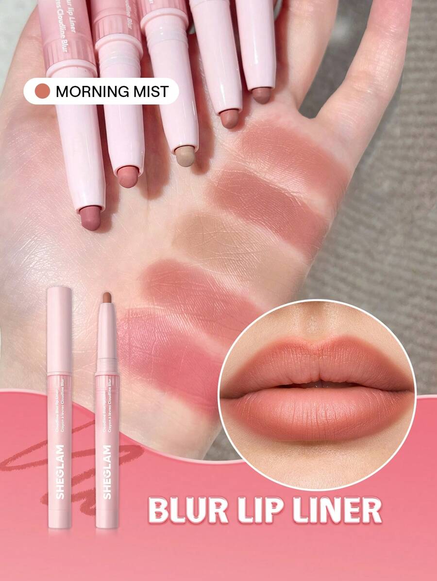 SHEGLAM Cloudline Blur Lip Liner-Morning Mist Lip Combo Brand Beauty Makeup Face Paint Cosmetic For Women Girls Perfect For Spring Summer Ideal For Y2K Fancy Fashion Suitable For Birthday Mother'S Day Gift Rave Party Ready Best Color - Morning Mist - View 1