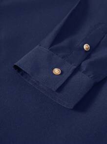 Manfinity Nomadique Manfinity Nomadique  Men's Western-Style Brown Loose-Fit Floral Heat-Transfer Long-Sleeve Shirt - Suitable For Halloween, Fall Casual Outings & Western-Themed Events, Also A Thoughtful Gift For Husbands/Boyfriends.