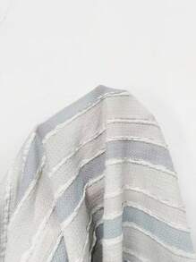 OTTIMOZO 男士休闲拼色条纹纹理T恤，夏季 - 彩色 - 查看 7