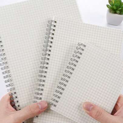 SHEIN 1 件螺旋网格笔记本，80 张