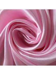 1 Pc Simulated Silk Satin Satin Fabric Shiny Fabric Wedding Dress Sling Dress Pajamas Home Clothes Lining Satin DIY Tablecloth Tablecloth Background Fabric - Pink - View 1