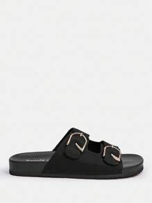 Ressula Modische Damen Lässig Slipper mit verstellbarer Schnalle