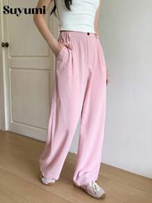 Loose Casual Daily Wear Trousers, Suitable For Commuting And Back To School For Teenage Girls
