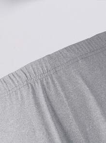 Sparklyn 2 Stücke/Set lässiges minimalistisches T-Shirt mit New York Buchstaben Muster und Taillenraffung und Hose mit weitem Bein für Teenager Mädchen - Grau - Übersicht 7