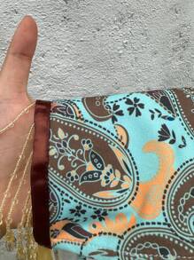 Sunnyshic Top court dos nu à col ras-du-cou avec franges de cristaux sexy, été