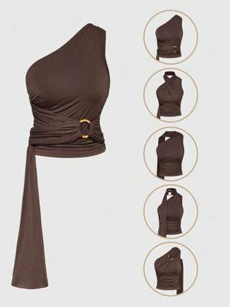 Hippie Vintage Wooden Bead Decorated Scarf Shawl, Versatile & Comfortable Women Vest Style