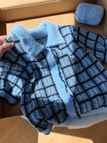 Comfortcana Women's Striped Short Sleeve Knit Cardigan, Fitted, Stylish, Elegant, Casual And Versatile - Blue - View 6