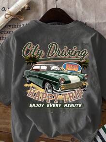 年轻男孩休闲简约圆领T恤，适合夏季