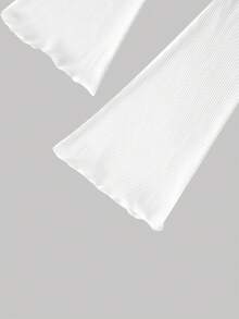 SHEIN MOD 2pcs Black & White Women Sweetheart Collar Ruffle Flare Sleeve T-Shirt, Classy Tops,Fall Clothes For Women,New Year, Elegant Tops,Going Out Tops, Wrap Tops For Women,Halloween, Christmas, Winter Clothes,Business Casual Woman,Works For Women,Boho - Black and White - View 7