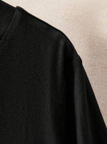 Plus Size Minimalist Fashion Black & Pink Bowknot Decor Long Sleeve Top Bow Top Women Pink Bow Top Black And Pink Top Women Long Sleeve Top Long Sleeve Bow Top Fall Cloth For Women