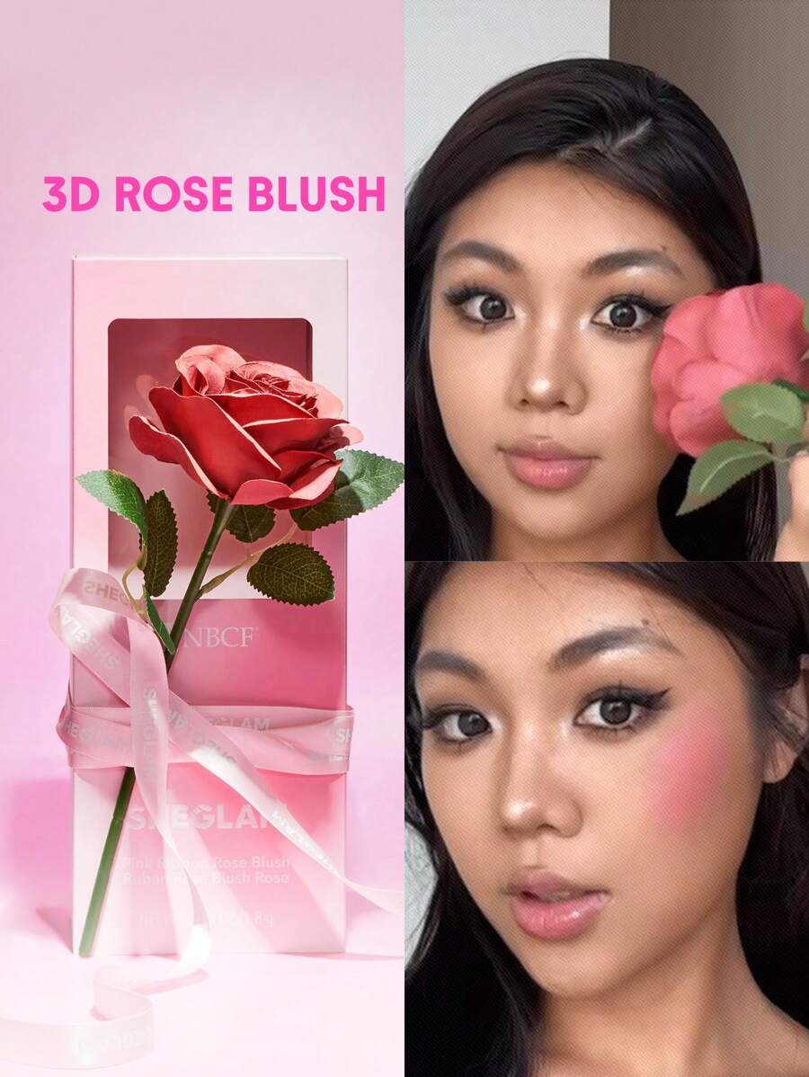 SHEGLAM 粉紅絲帶玫瑰腮紅粉腮紅玫瑰防水持久高顯色不褪色自然持久光澤輕盈臉部彩妝 品牌 美容 化妝 化妝品 適合女性與女孩 完美搭配冬季春季 Y2K 時尚 流行 生日禮物 假期 派對準備就緒 最佳顏色 - 粉色 - 查看 1
