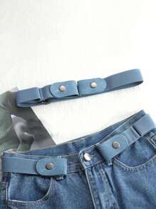 无需钻孔的裤子延长带 - 孕期增重旅行带解决方案 - 藍色 - 查看 1