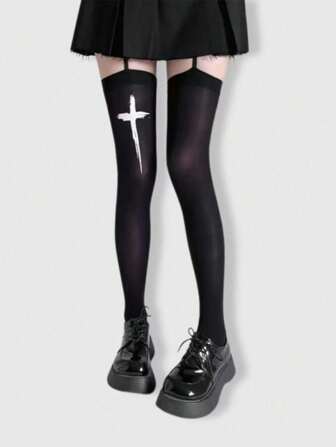 Grunge Punk 1 pieza Pantimedias/Mallas/Leggings sexy de sirena negra para mujer