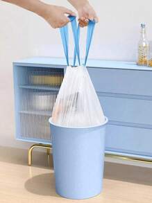 SHEIN 15/45/150 piezas Bolsas con cordón Trash - Bolsa sin odoro Trash, Bolsa, forros de lata, artículos de limpieza para cocina, baño, dormitorio, oficina, hotel, sala de estar, suministros de lavado, uso comercial, residuos domésticos