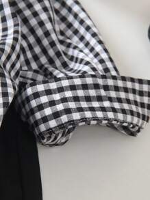 Genkimix Kids Set de 2 piezas para niños pequeños con camisa de manga larga a cuadros estilo nuevo + pantalón suelto con cordón, silueta clásica de camisa a cuadros, cierre con botones para facilitar el uso, pantalón de pierna entallada agrega moda y previene el aire frío, adecuado para el uso diario en la escuela, el patio de recreo y las compras
