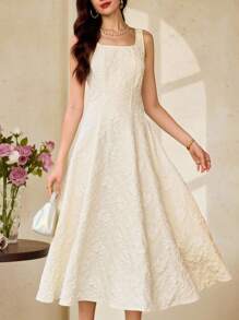 Vintamour 复古优雅女式花卉提花纹理连衣裙 休闲工作服 女式夏季服装 女式夏季连衣裙 舞会连衣裙 女式春季服装 女式复活节连衣裙 女式度假服装 女式春季连衣裙 女式度假服装 女式婚礼宾客连衣裙 女式夏季服装 女式正式连衣裙 女式连衣裙 女式夏季连衣裙 女式优雅生日连衣裙 女式太阳裙 毕业礼服 春季连衣裙 - 杏色 - 查看 3