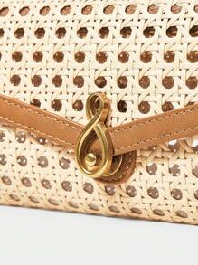 PREMIUM BOLSO CON ASA SUPERIOR ELEGANTE Y ESTAMPADO PARA COMMUTER - Marrón - Ver 4