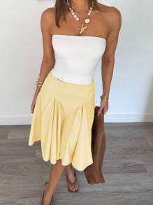 Siren Gaze 女式条纹休闲低腰A字裙