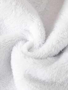 SHEIN 男童纯色翻领长袖保暖内衬休闲羊毛冬季夹克